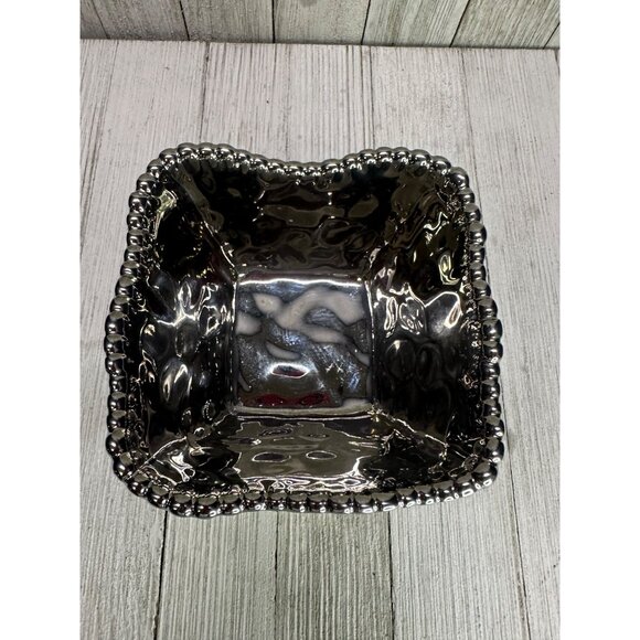 Pampa Bay Verona Square Salad Serving Bowl Medium Silver 4.5''x4.5'' - Picture 3 of 9